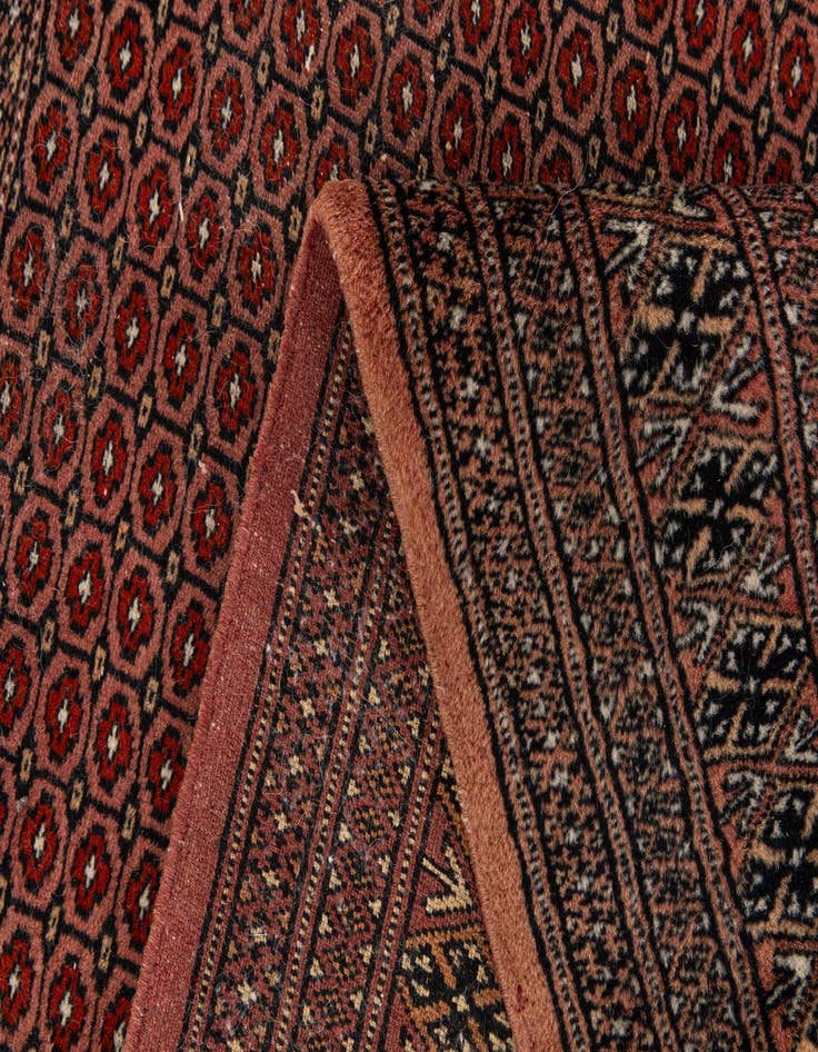 Detail image of  4' 1 x 6' 3  Hand Knotted Bokhara Oriental Wool Rug