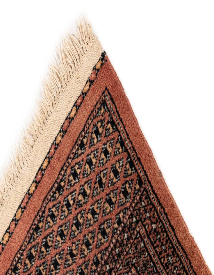 Detail image of  4' 1 x 6' 3  Hand Knotted Bokhara Oriental Wool Rug