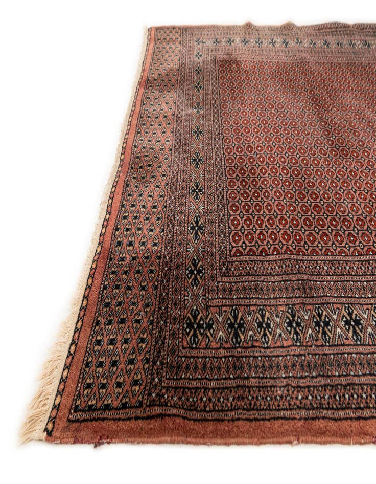 Detail image of  4' 1 x 6' 3  Hand Knotted Bokhara Oriental Wool Rug