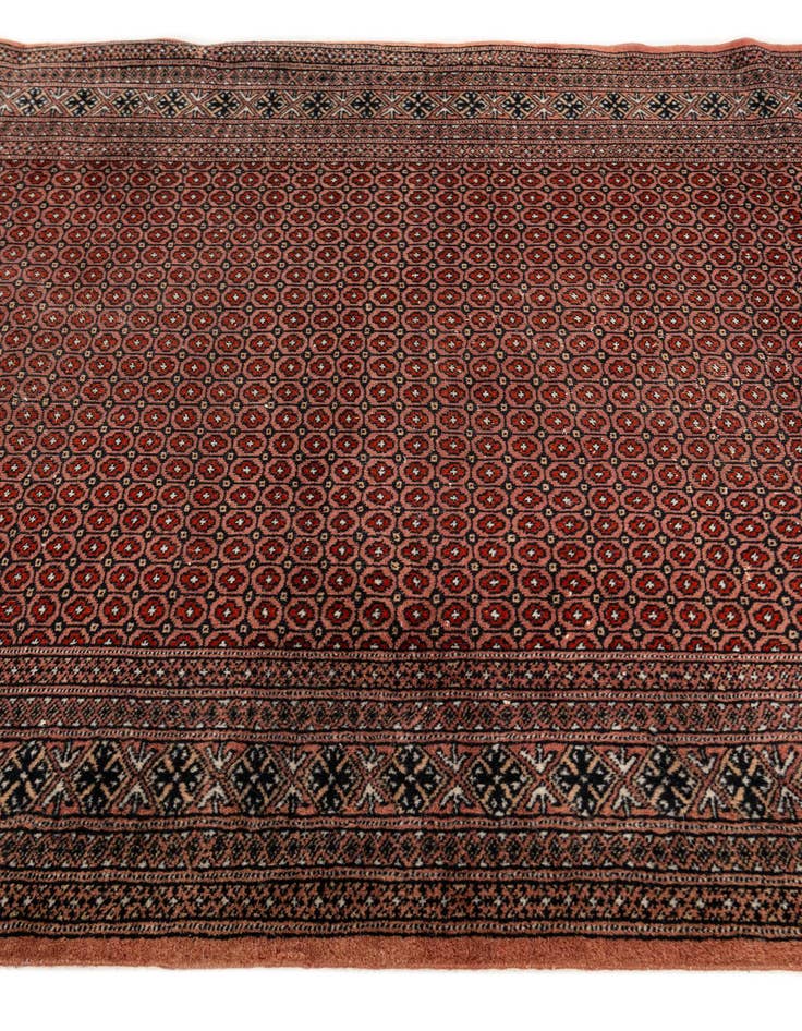 Detail image of  4' 1 x 6' 3  Hand Knotted Bokhara Oriental Wool Rug