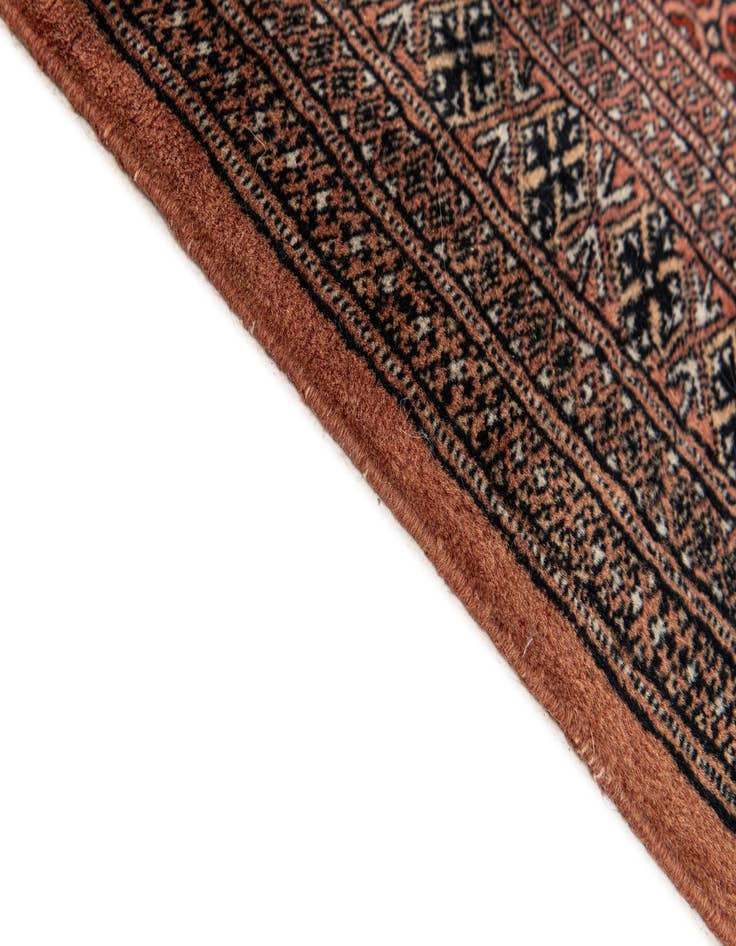 Detail image of  4' 1 x 6' 3  Hand Knotted Bokhara Oriental Wool Rug