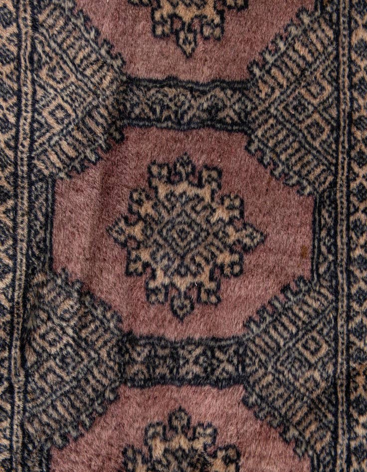 Detail image of  3' 1 x 4' 6  Hand Knotted Bokhara Wool Rug