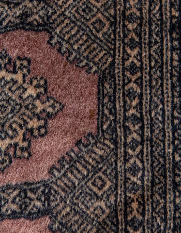 Detail image of  3' 1 x 4' 6  Hand Knotted Bokhara Wool Rug