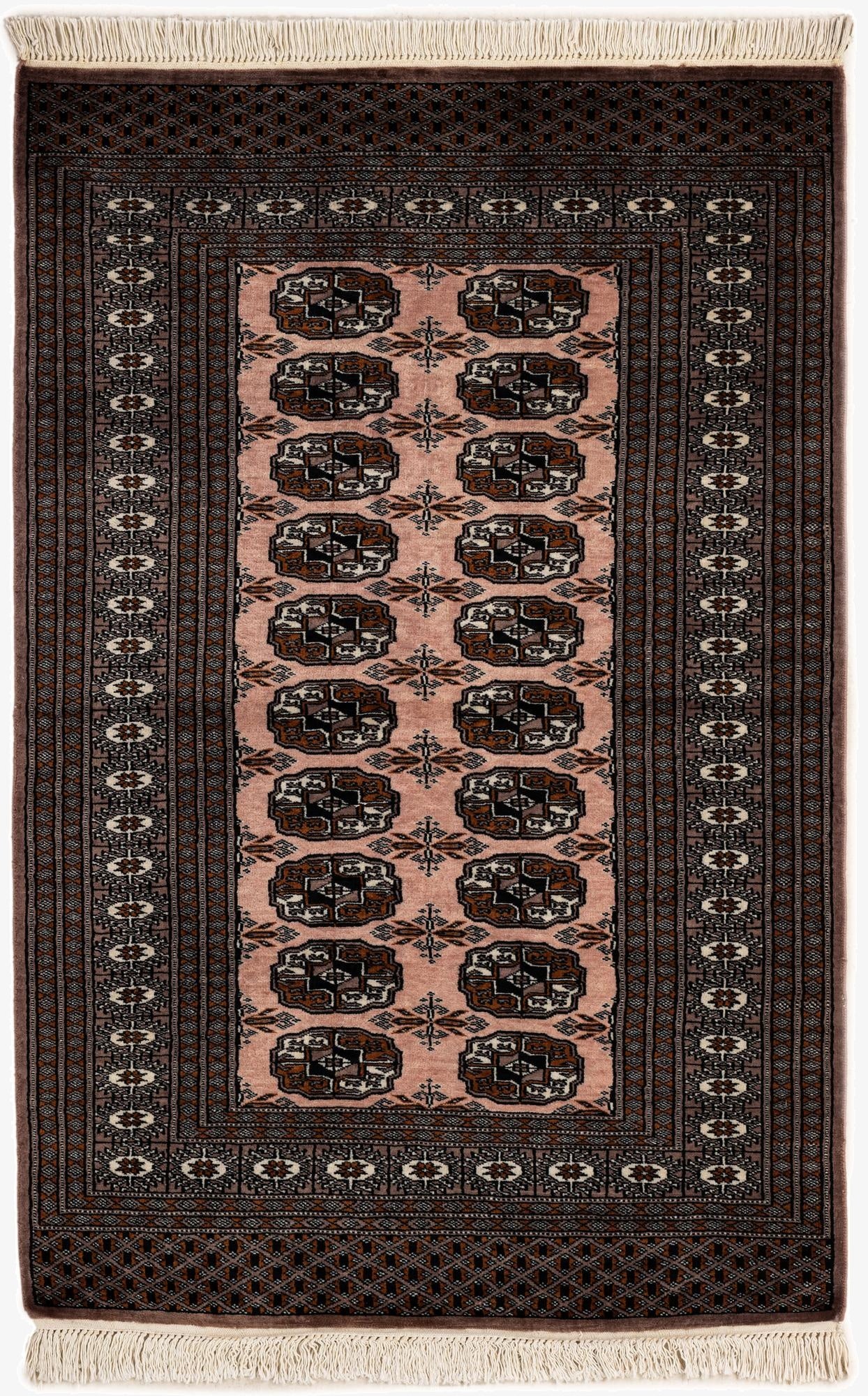  3' 3 x 5'  Hand Knotted Bokhara Oriental Wool Rug