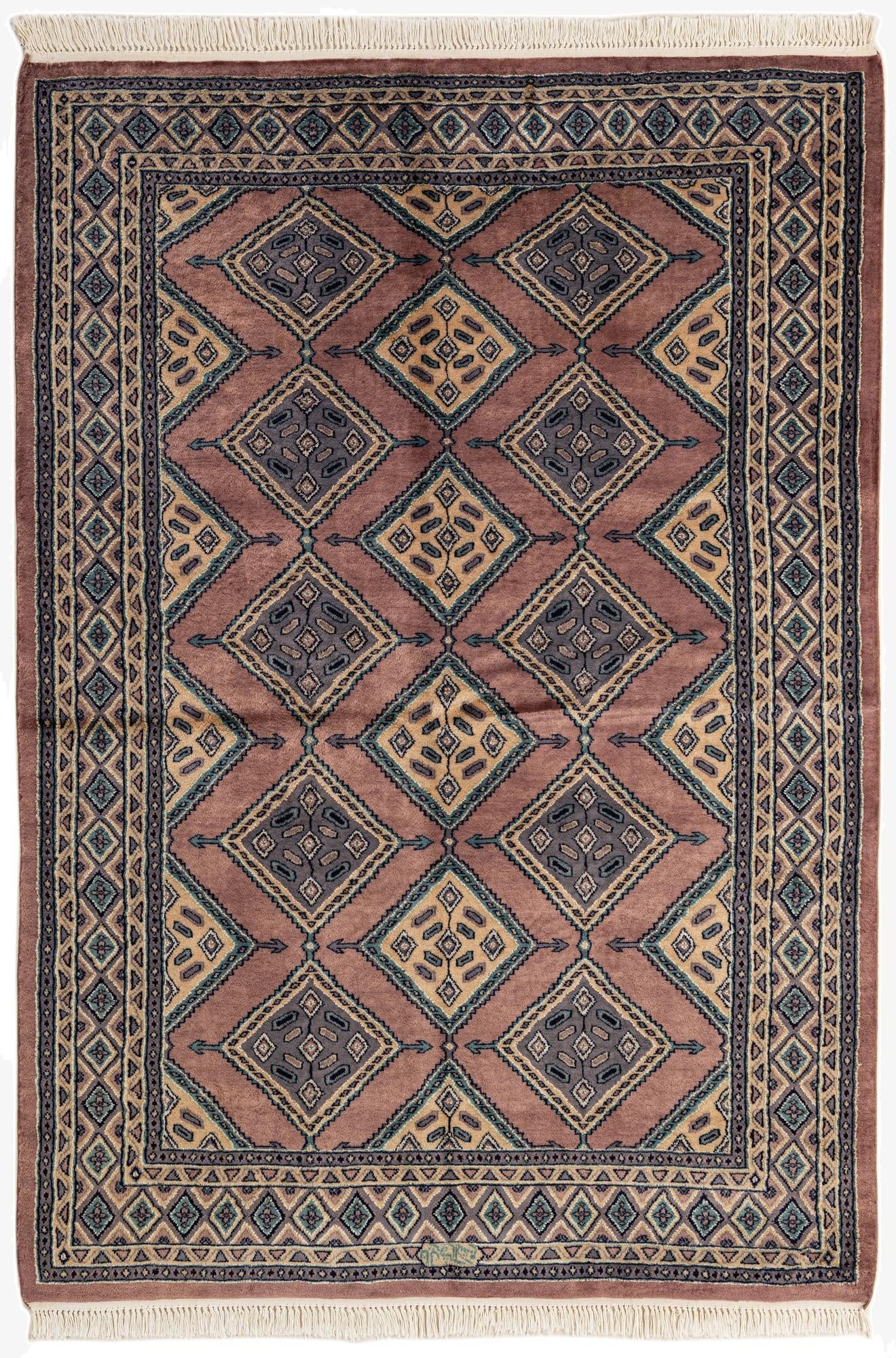  5' 2 x 7' 6  Hand Knotted Bokhara Oriental Rug