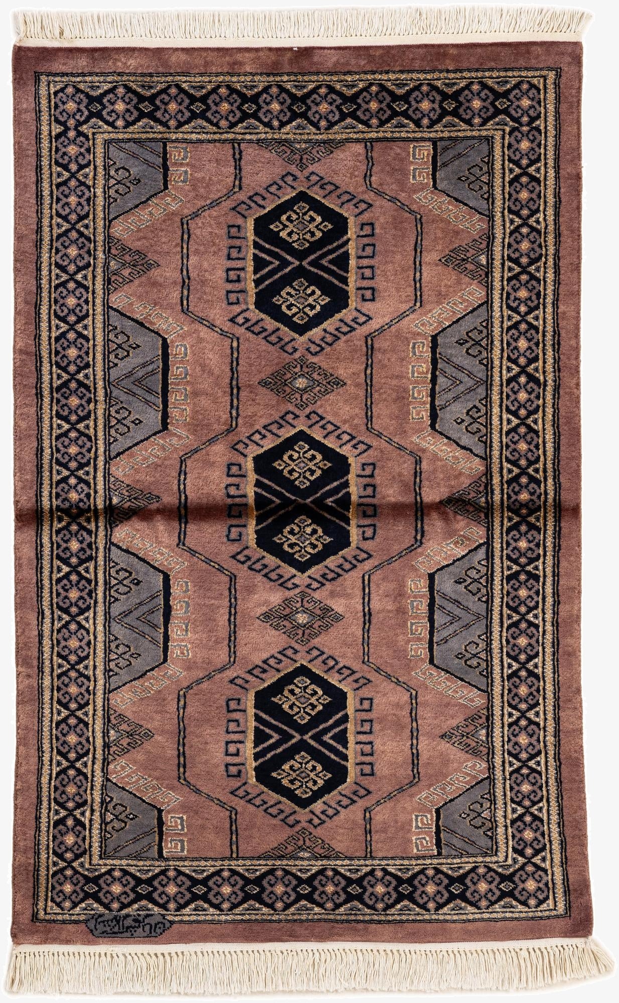  3' 1 x 4' 10  Hand Knotted Bokhara Rug