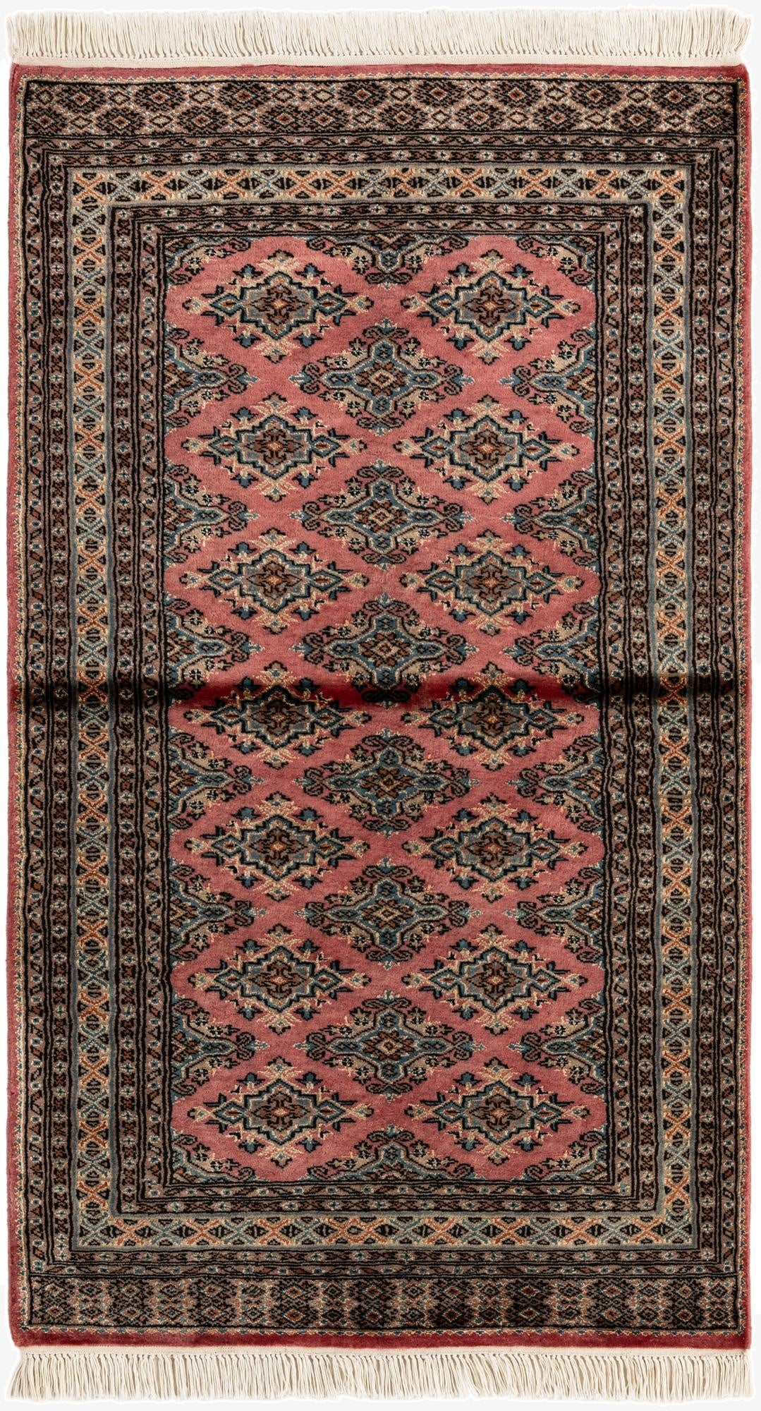  3' 1 x 5' 4  Hand Knotted Bokhara Oriental Rug