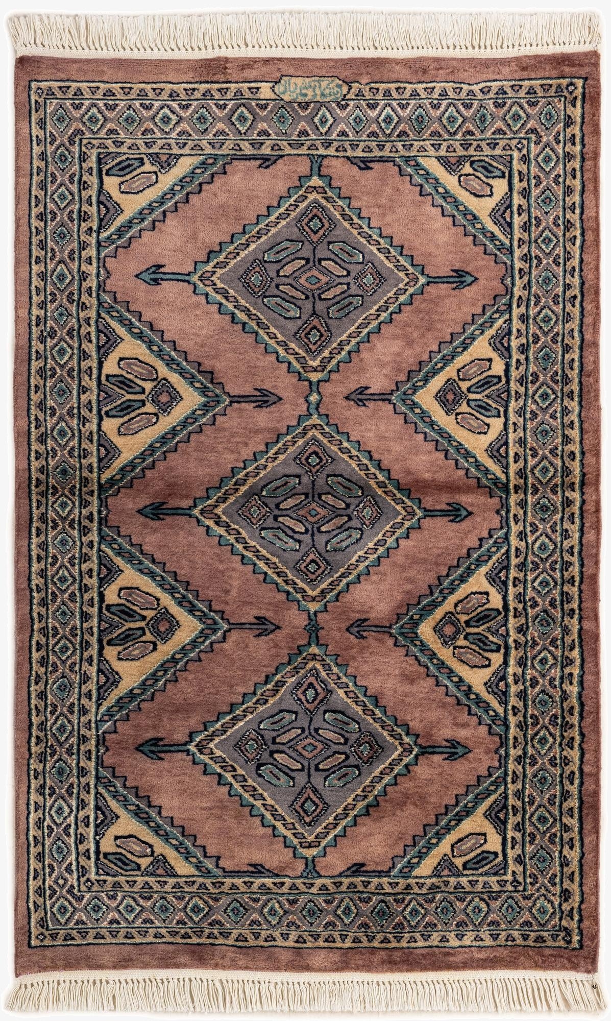  3' 3 x 5' 1  Hand Knotted Bokhara Rug