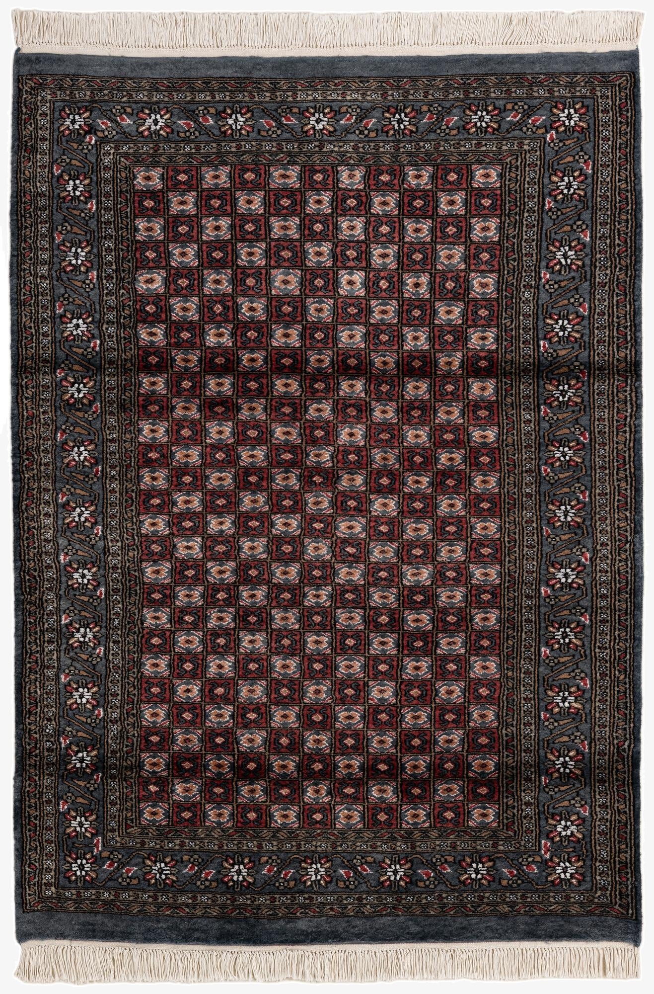  4' 4 x 5' 11  Hand Knotted Bokhara Oriental Rug