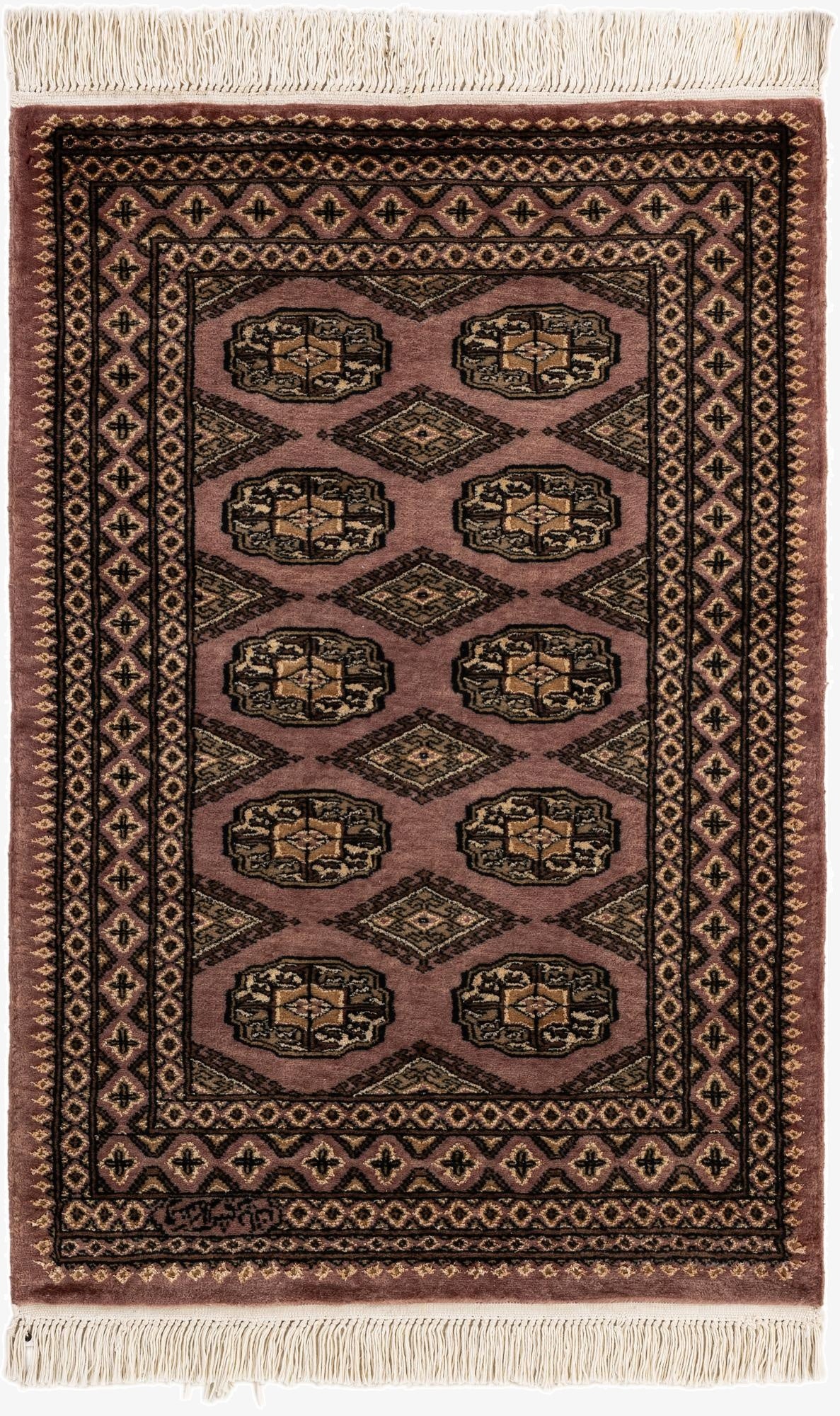  2' 7 x 3' 10  Hand Knotted Bokhara Oriental Rug