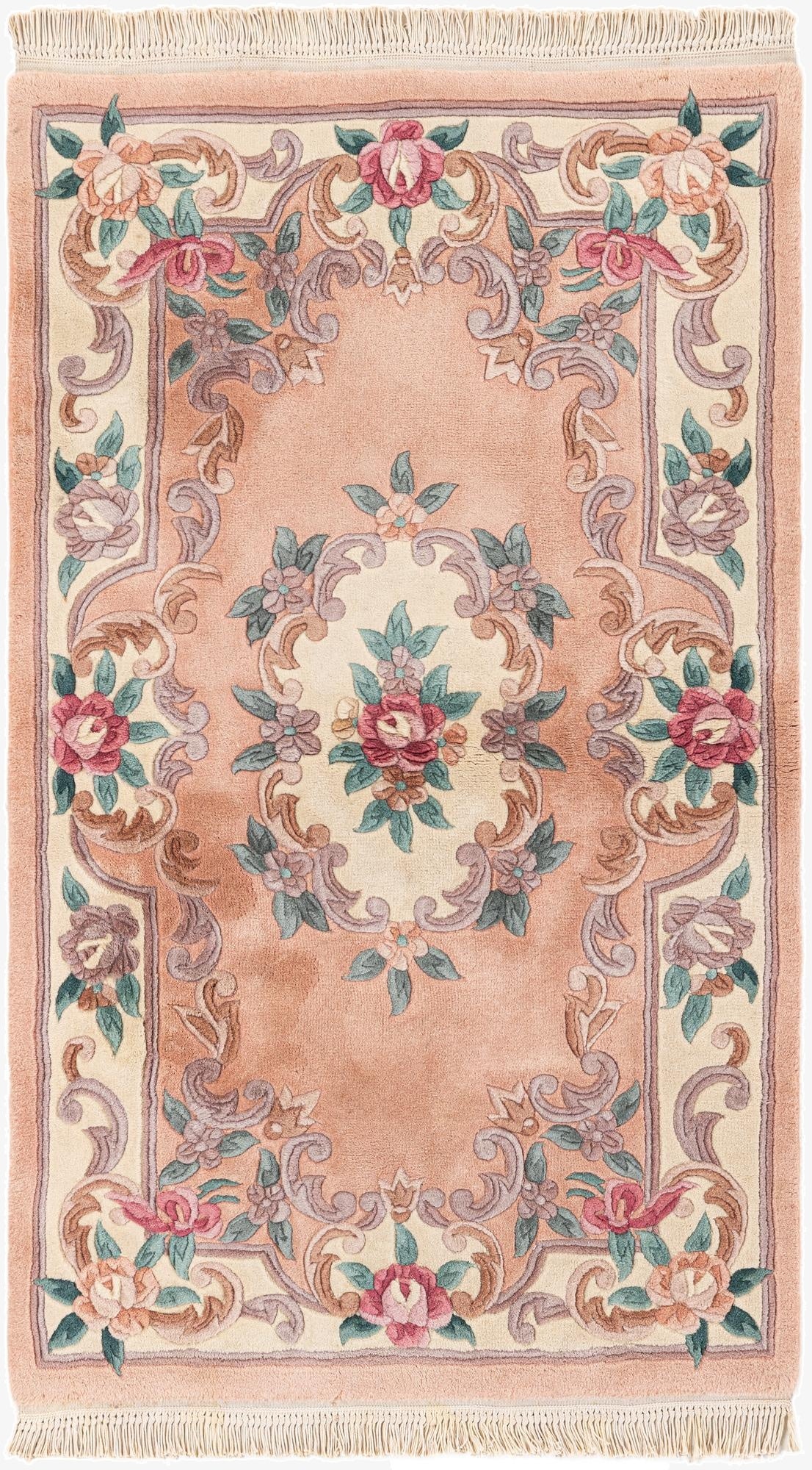  3' x 5' 2  Hand Knotted Carved Pekin Wool Rug