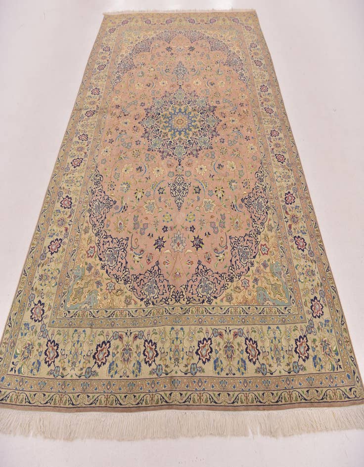 Detail image of  6' 6 x 9' 8  Hand Knotted Isfahan Persian Rug