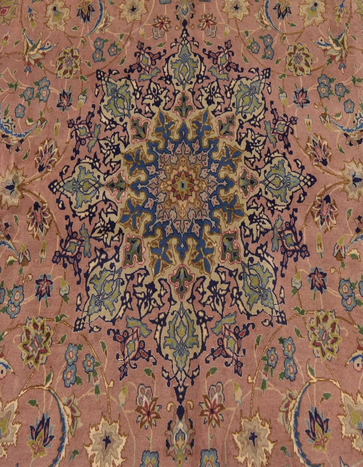 Detail image of  6' 6 x 9' 8  Hand Knotted Isfahan Persian Rug