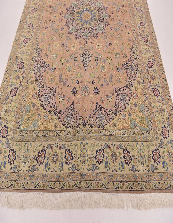 Detail image of  6' 6 x 9' 8  Hand Knotted Isfahan Persian Rug