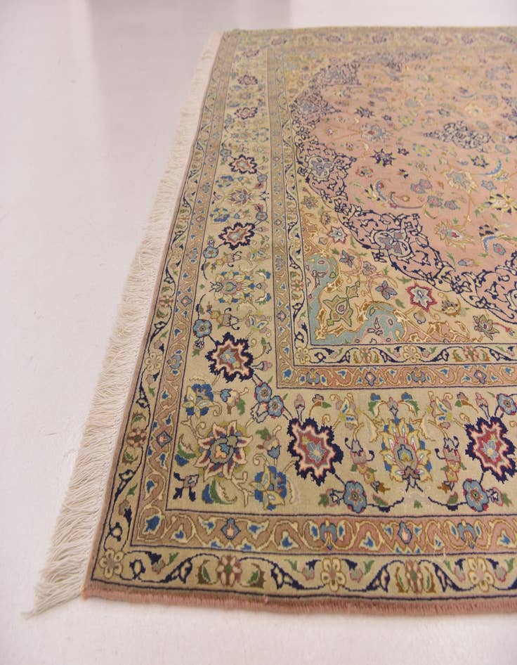 Detail image of  6' 6 x 9' 8  Hand Knotted Isfahan Persian Rug