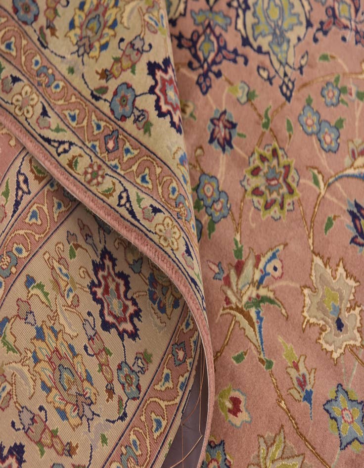 Detail image of  6' 6 x 9' 8  Hand Knotted Isfahan Persian Rug
