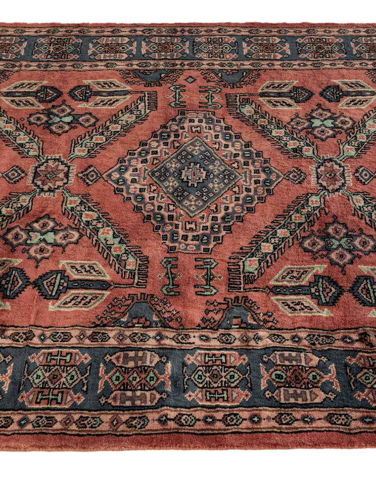 Detail image of  4' 2 x 6' 4  Hand Knotted Kazak Oriental Wool Rug