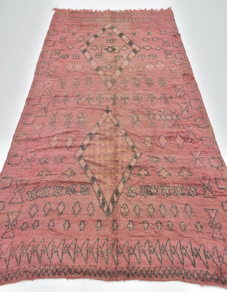 Detail image of  6' 4 x 9' 7  Hand Knotted Moroccan Wool Rug