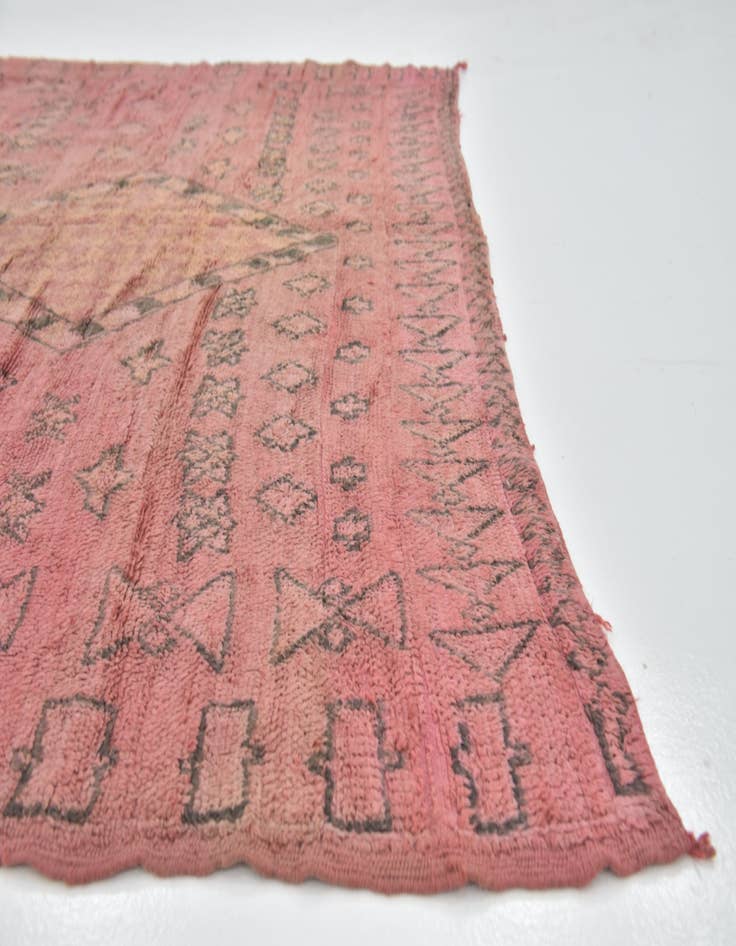 Detail image of  6' 4 x 9' 7  Hand Knotted Moroccan Wool Rug