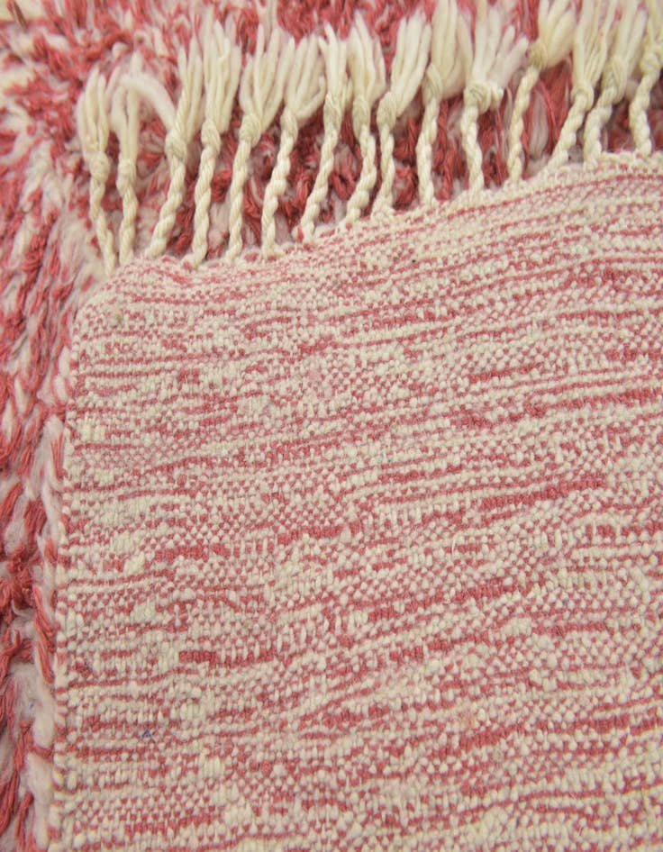 Detail image of  4' 8 x 8'  Hand Knotted Moroccan Wool Rug