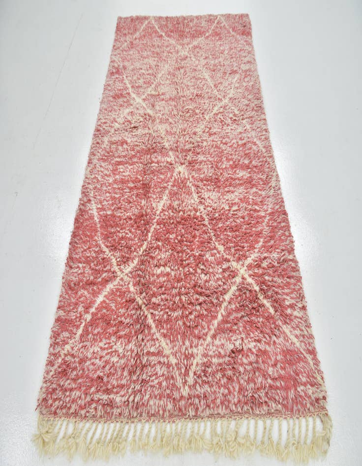 Detail image of  4' 8 x 8'  Hand Knotted Moroccan Wool Rug