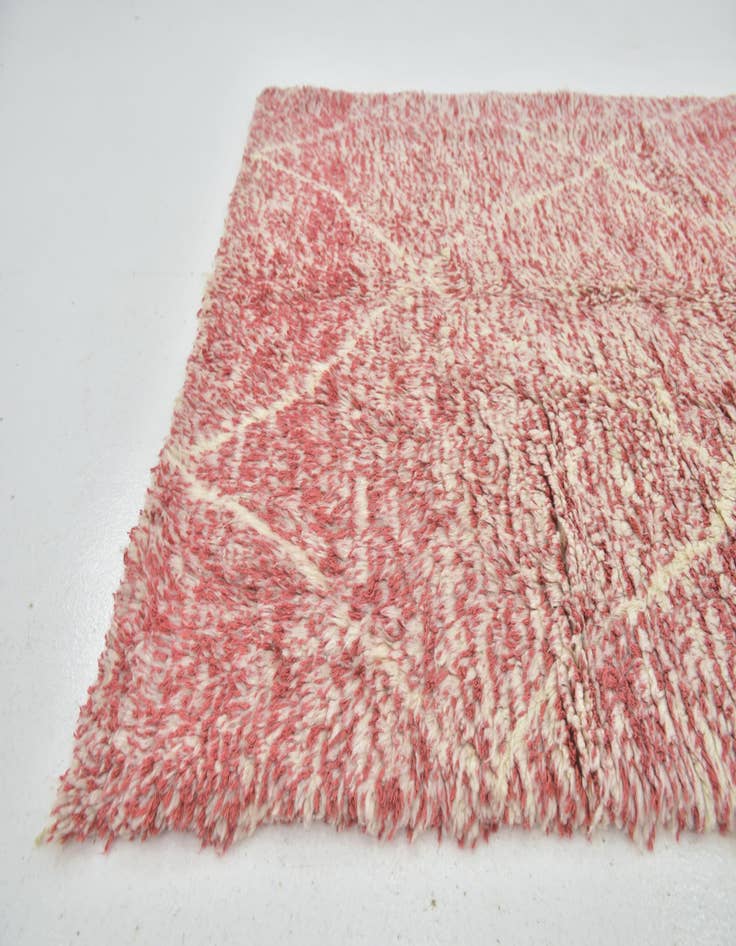 Detail image of  4' 8 x 8'  Hand Knotted Moroccan Wool Rug