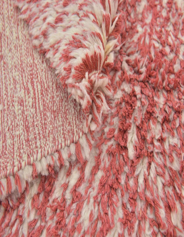 Detail image of  4' 8 x 8'  Hand Knotted Moroccan Wool Rug