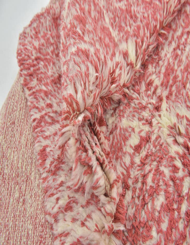 Detail image of  4' 8 x 8'  Hand Knotted Moroccan Wool Rug