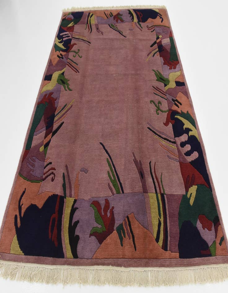 Detail image of  6' 8 x 8' 5  Hand Knotted Nepal Wool Rug