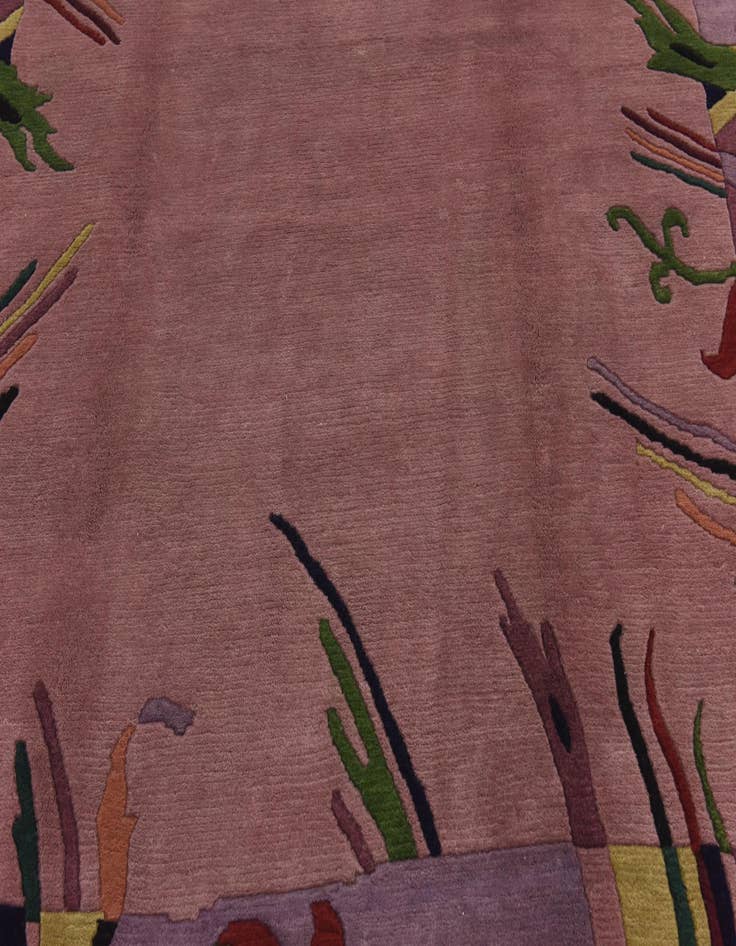 Detail image of  6' 8 x 8' 5  Hand Knotted Nepal Wool Rug