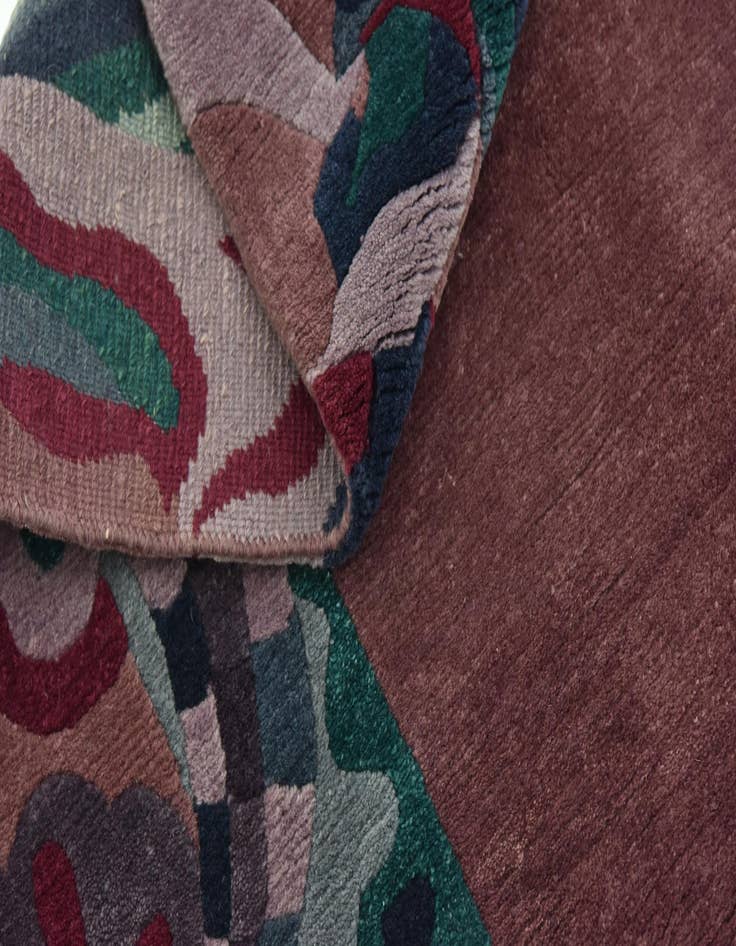 Detail image of  6' 7 x 8' 9  Hand Knotted Nepal Wool Rug