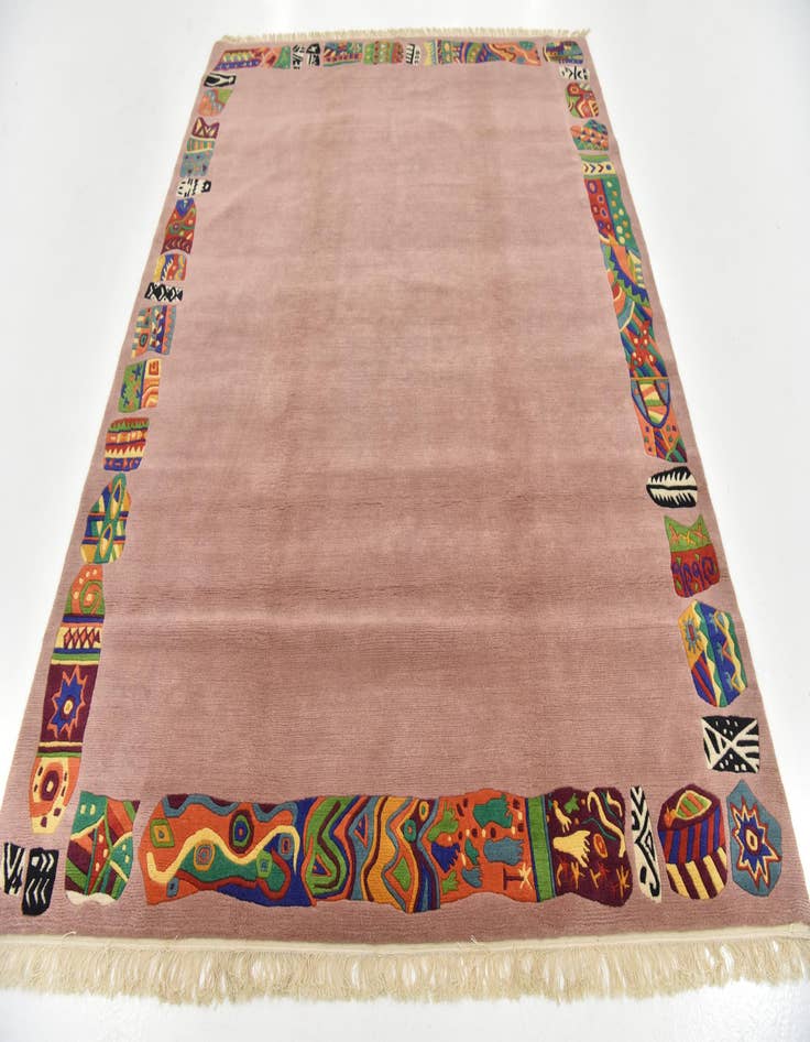 Detail image of  6' 8 x 8' 2  Hand Knotted Nepal Wool Rug