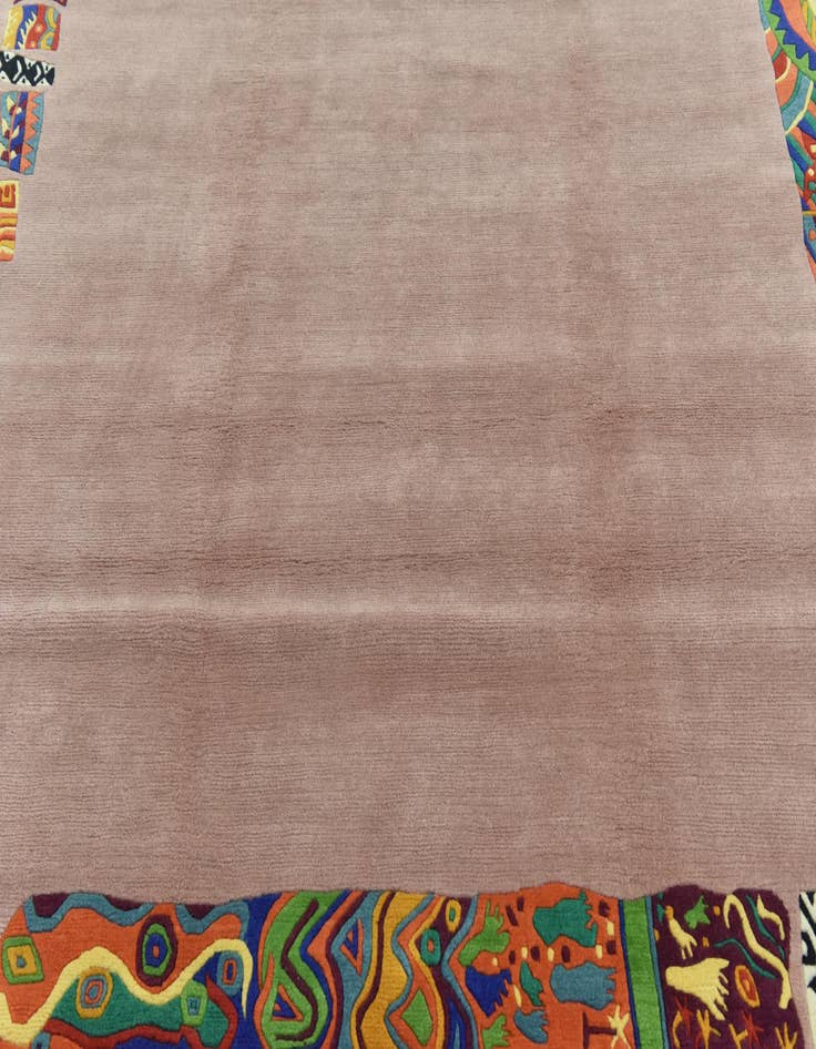 Detail image of  6' 8 x 8' 2  Hand Knotted Nepal Wool Rug