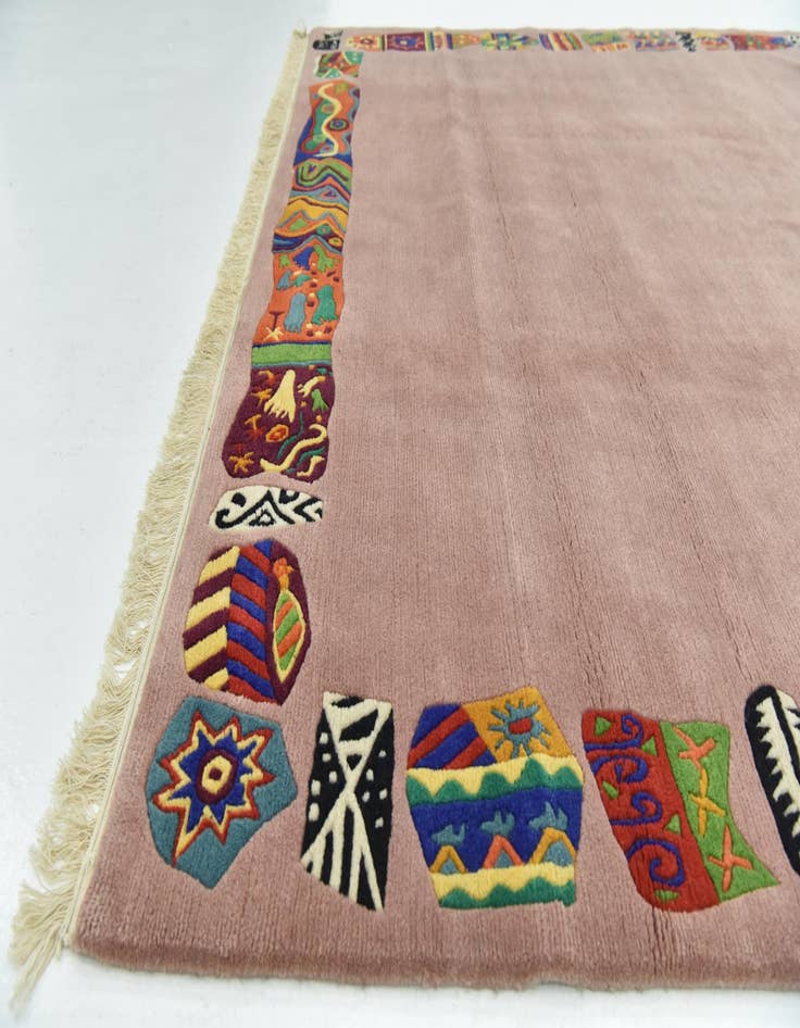 Detail image of  6' 8 x 8' 2  Hand Knotted Nepal Wool Rug