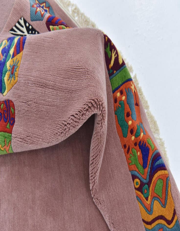 Detail image of  6' 8 x 8' 2  Hand Knotted Nepal Wool Rug