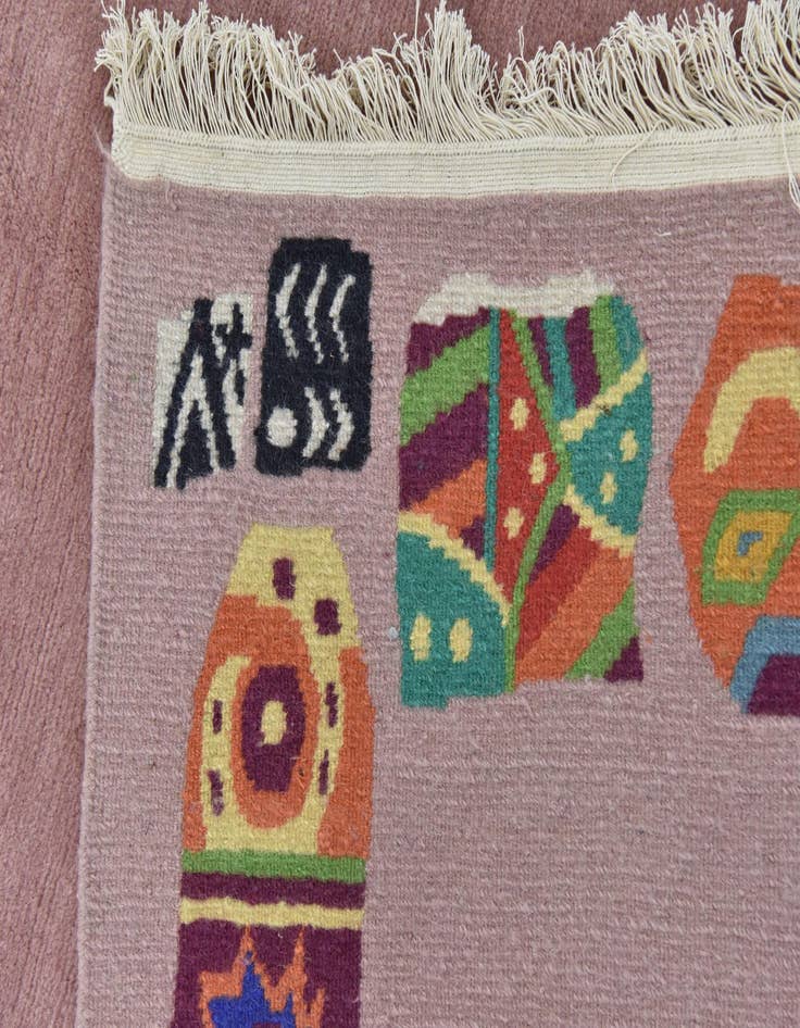 Detail image of  6' 8 x 8' 2  Hand Knotted Nepal Wool Rug