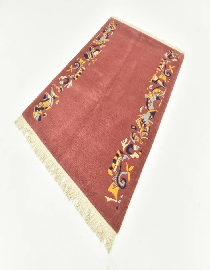 Detail image of  4' 8 x 6' 8  Hand Knotted Nepal Wool Rug