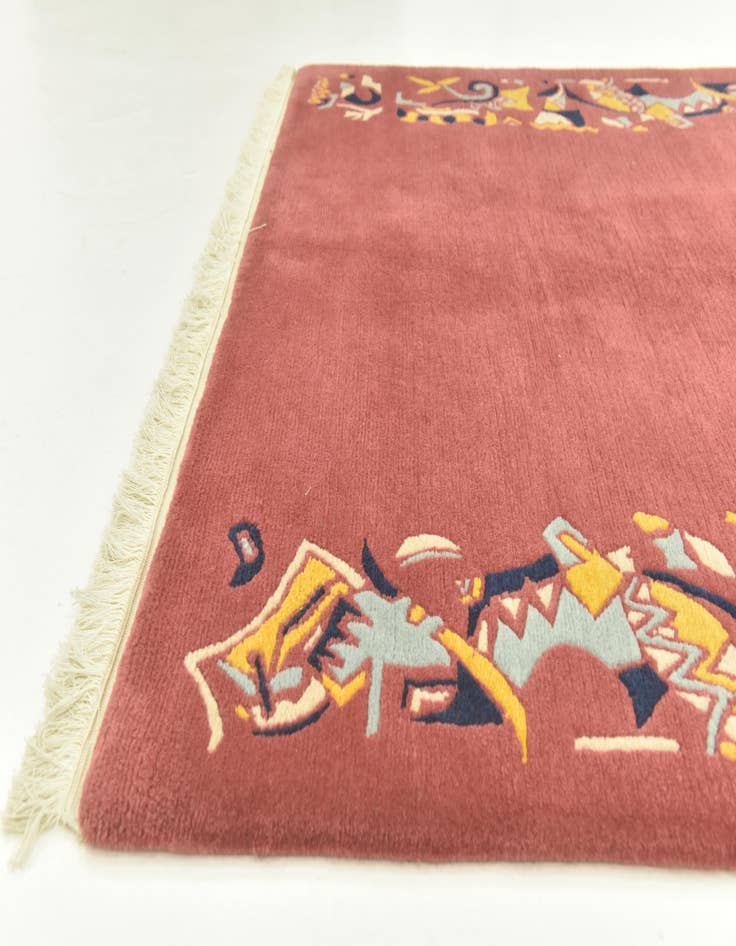 Detail image of  4' 8 x 6' 8  Hand Knotted Nepal Wool Rug