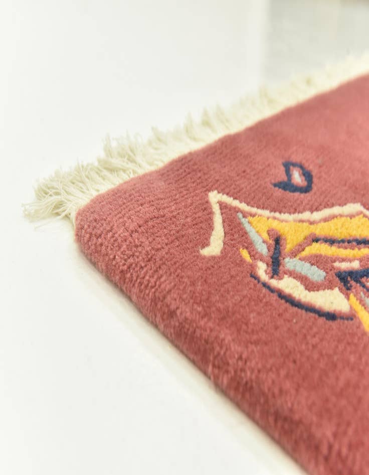 Detail image of  4' 8 x 6' 8  Hand Knotted Nepal Wool Rug