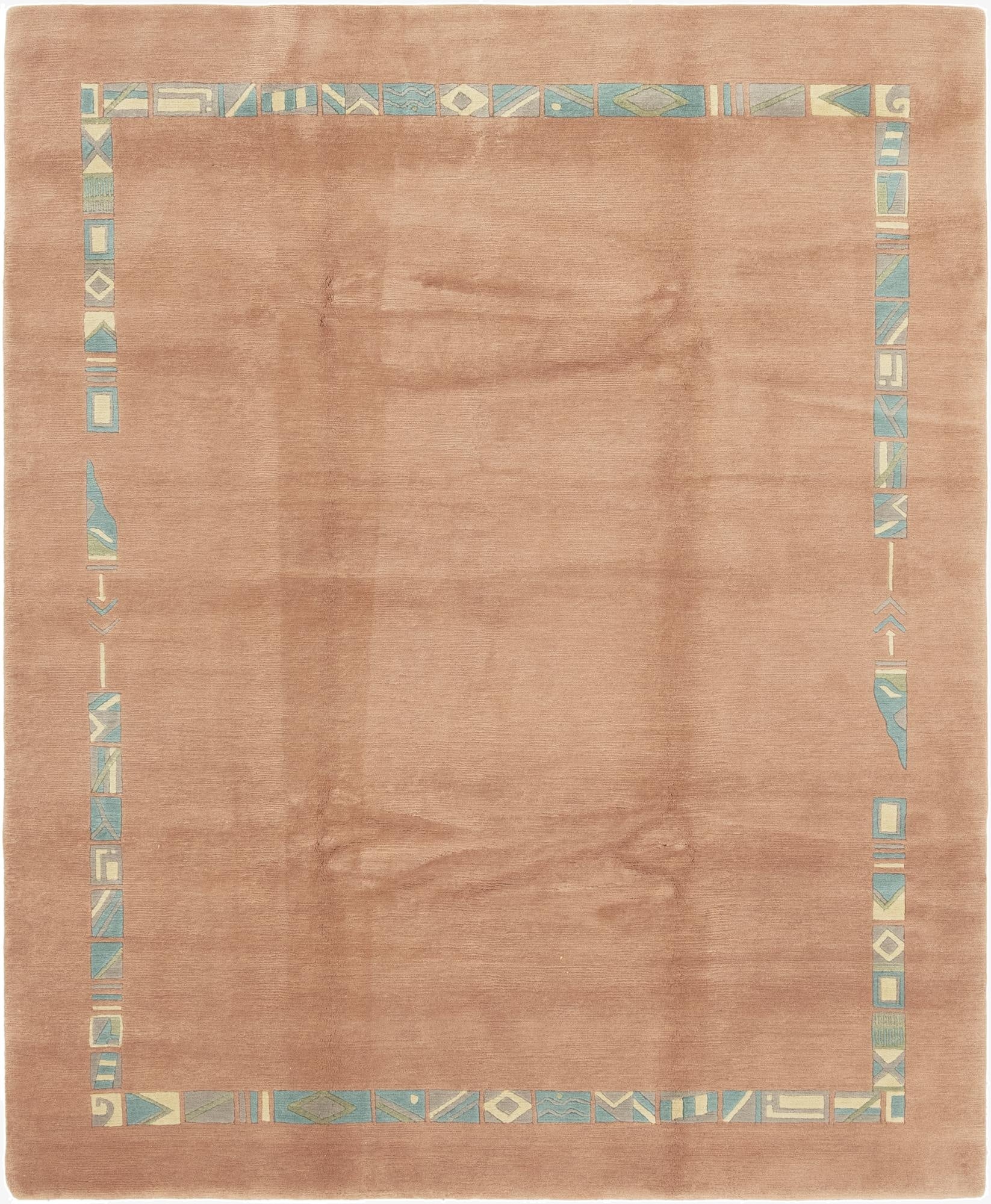  7' 5 x 9' 2  Hand Knotted Nepal Wool Rug