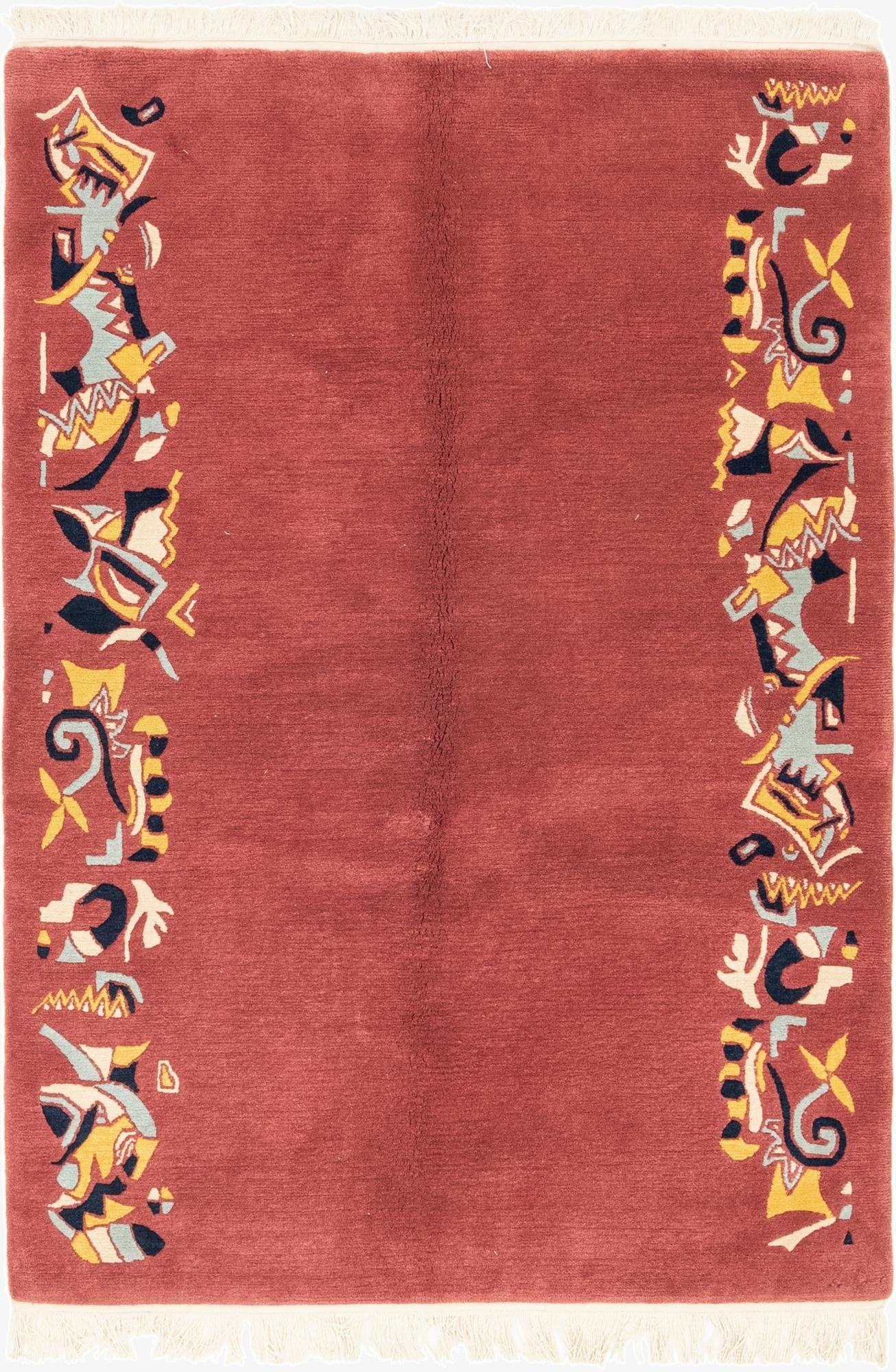  4' 8 x 6' 8  Hand Knotted Nepal Wool Rug