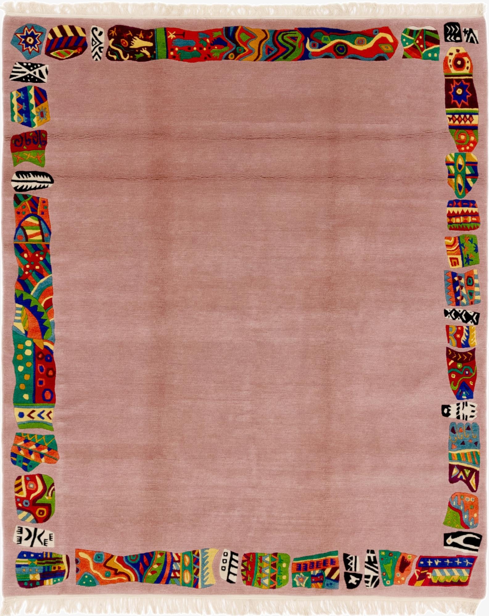  6' 8 x 8' 2  Hand Knotted Nepal Wool Rug