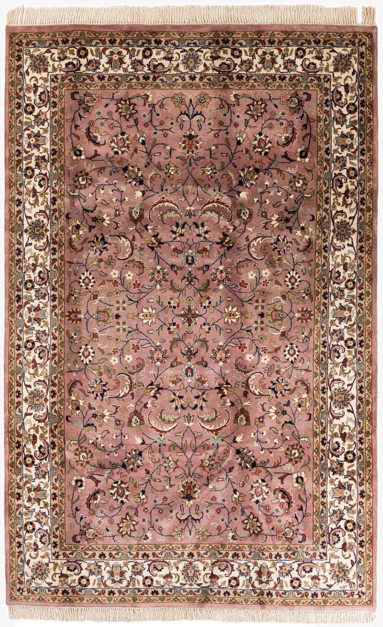  6' 3 x 9' 9  Hand Knotted Sarough Wool Rug