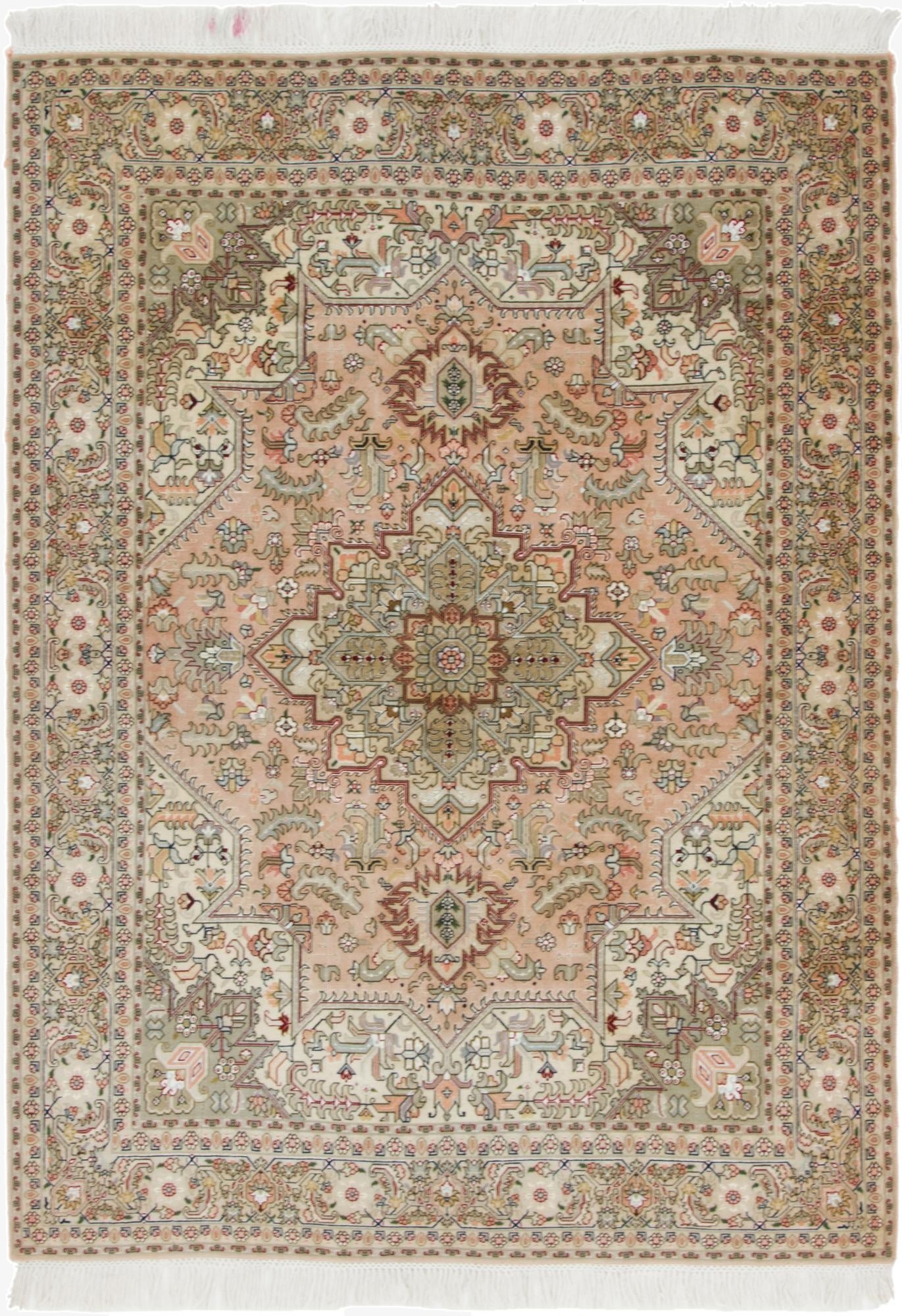  5' x 6' 10  Hand Knotted Tabriz Persian Rug