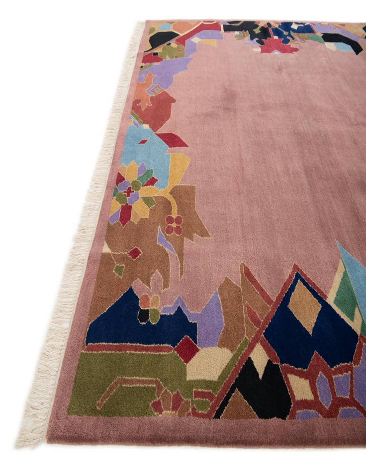 Detail image of  5' 9 x 8'  Hand Knotted Tibet Wool Rug