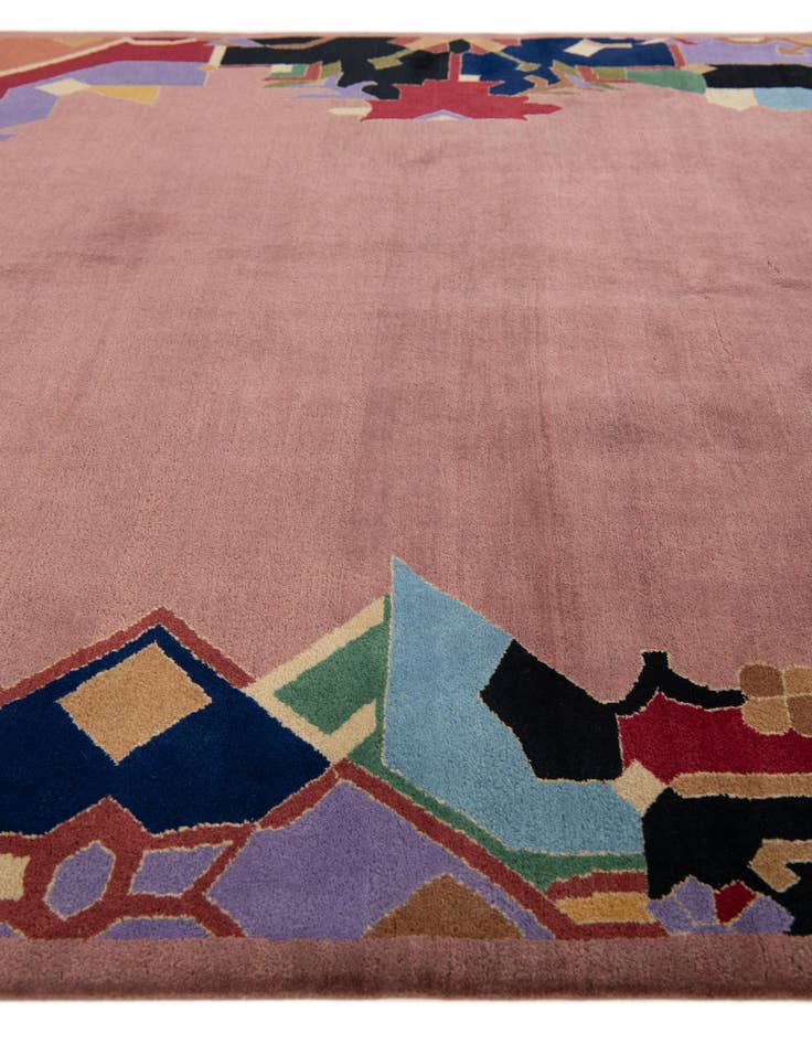 Detail image of  5' 9 x 8'  Hand Knotted Tibet Wool Rug