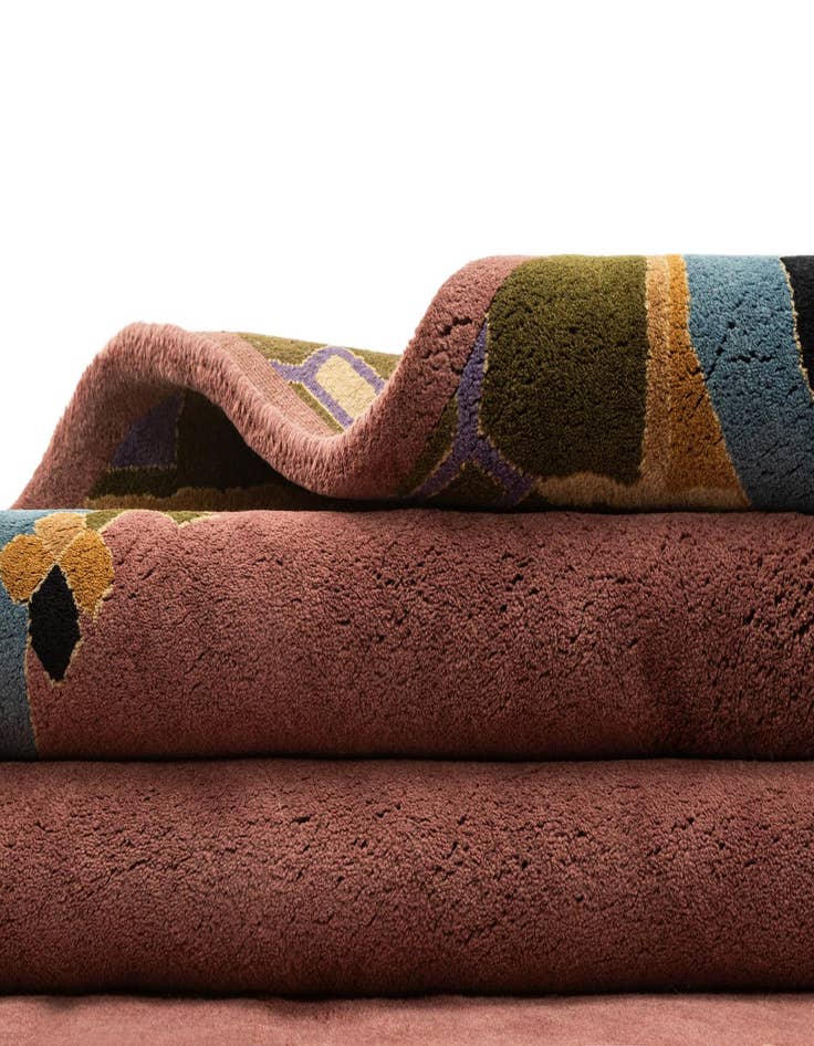 Detail image of  6' 8 x 10'  Hand Knotted Tibet Wool Rug