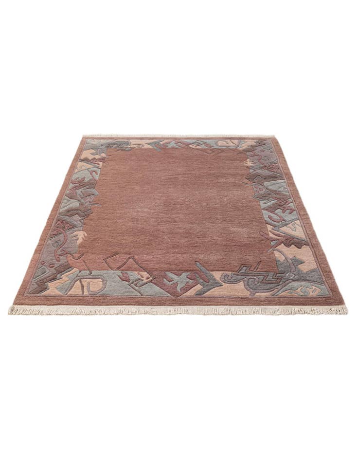 Detail image of  4' 3 x 6'  Hand Knotted Tibet Wool Rug