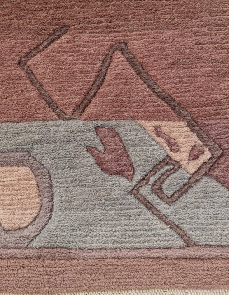 Detail image of  4' 3 x 6'  Hand Knotted Tibet Wool Rug