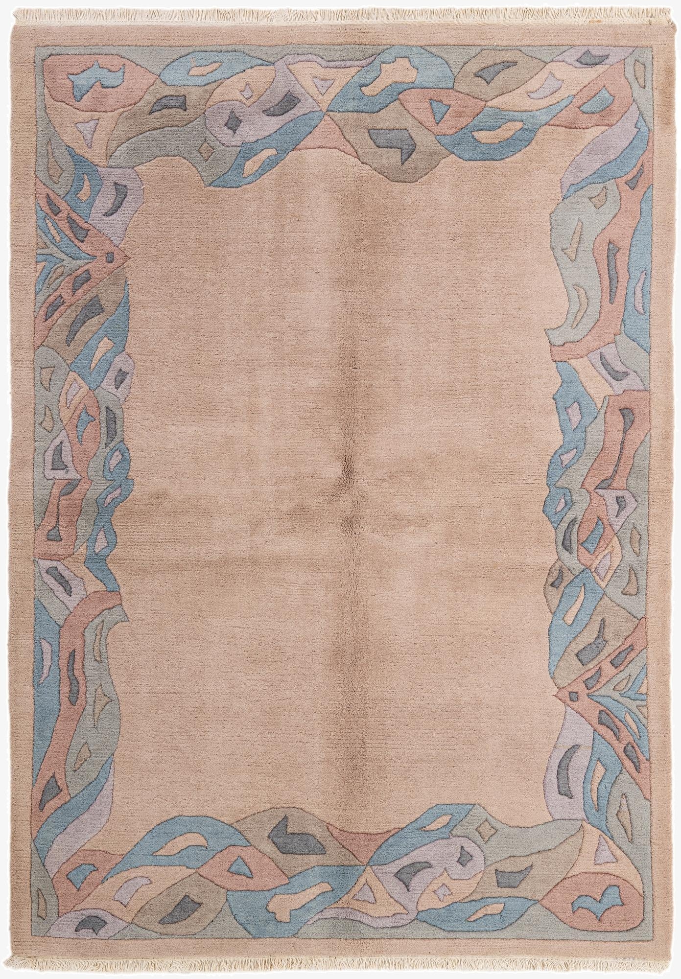  5' 9 x 7' 11  Hand Knotted Tibet Wool Rug